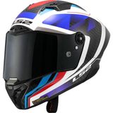 Ls2 Thunder Karbon Gp Aero Raute Mavi-Kırmızı Kask - Çok Renkli