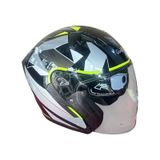 Ls5 Güneş Vizörlü Yarım Motosiklet Kaskı Gri Siyah