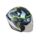 Ls5 Yarım Kask Güneş Vizörlü Gri Siyah Large (L)