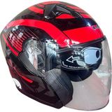 Ls5 Yarım Kask Güneş Vizörlü Kırmızı Large (L)