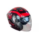 Ls5 Yarım Kask Güneş Vizörlü Kırmızı X Large (Xl)