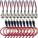 Lsgoodcare 20 Adet 5,5 x 2,1 MM 10A DC Güç Jakı Soketi Dc099 30V Dişli Dişi Montaj Konnektör Adaptörü 3,94 Ich 18AWG Kablo ve 5,5 mm x 2,1 mm 12V Saf Bakır Erkek DC Güç Kuyruk Kablosu