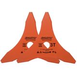 LSHUZIYU 255 mm x 3 mm - 3T, 2 adet, 25,4 mm adaptörlü mandren, 22,23 – 20 – 16 mm, çalı kesici testere bıçağı, yabani ot bıçağı, çalılık bıçağı