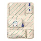 LÄSSIG Happy Trails Frog Oda ve Araç Koltuğu Arkası Organizer, Çocuk Odası ve Oto Organizer Çantası, Geniş Tablet Bölmeli, Çok Cepli, Su İtici, Kurbağa Desenli