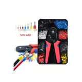 lstri 1200 Adet Terminal Ve Yüksük Sıkma Pensesi Kablo Yüksük Seti, İzolasyonlu İzolasyonsuz Kablo Pabucu, 0,25 – 10 mm² Kablo Sıyırıcı ve Sıkma Pensesi Seti,