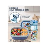 lstri Dinazor Temalı 2 Katlı Beslenme Kutusu Ve Su Matarası Okul çocukları için beslenme çantası Seti Yemek Saklama Kabı Sporcu Diyet Öğrenci Fitness Okul Işyeri Sefer Tası