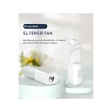 Lstri Kamp Karavan Fan Fener El Tipi Taşınabilir Mini Fenerli Çanta Vantilatör Fanı Şarj Edilebilir Usb Kişisel Fan Ve El Feneri,Kamp Ofis Plaj Seyahat Dış Mekan Kişisel Serinletme