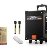LT-912 Süper Bass Kumandalı Şarjlı Çift Mikrofonlu Hoparlör Sistemi Taşınabilir Amfi