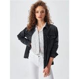 Ltb Alberta Black Feather Wash Kadın Jean Ceket - Siyah - M