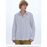 Ltb CAKOFE Uzun Kol Erkek Gömlek 12254907425008 - Beyaz - Koyu Lacivert - 2XL