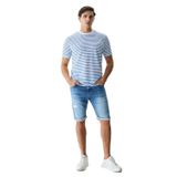 LTB Çizgili Erkek T-hirt, KARIŞIK_885-BLUE WHITE TRIPE, S, Çizgili T-shirt