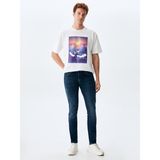 LTB Erkek Joshua Dar Paça Düşük Bel Jean Pantolon - Mavi