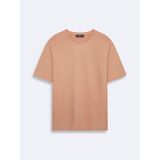 LTB Erkek Sıfır Yaka Basıc Kısa Kol Relaxed Pembe T-shırt - Renkli - XL