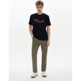 LTB Erkek Sıfır Yaka Kısa Kollu Regular Lacivert T-shırt - XL