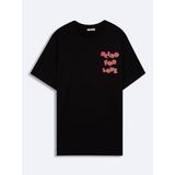 LTB FEDERA Erkek Kısa Kollu Sıfır Yaka Sloganlı Siyah T-shirt 1225842956089