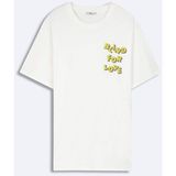 LTB FEDERA Erkek Kısa Kollu Sıfır Yaka Sloganlı T-shirt 1225842956089 - Ekru