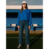 LTB Jeans Kadın Henola Sweatshirt Baskılı (Ön ve Arka), Mavi, XL