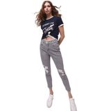 LTB Lavına Yüksek Bel Mom Jean Pantolon - 8682343168085 (MAVİ / 28)
