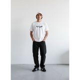 LTB Logo Baskılı Beyaz T-Shirt Erkek Kısa Kol Günlük Stil Pamuklu Konforlu Kesim - 2XL