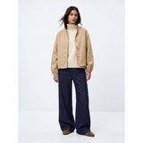 LTB Relaxed Fit Boğazlı Yaka Triko Krem Kazak - Beyaz - XS