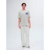 LTB Rodobe Erkek Basic Sırt Baskılı Rahat Kesim Beyaz T-shirt 1225842826089 - Gri