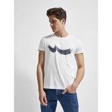 Ltb Sawahı Erkek Sıfır Yaka Kısa Kol T-Shirt 1225845446089 - Beyaz - XL