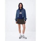 LTB Slim Fit Pileli Mini Yeşil Etek - XL