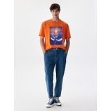 LTB Turuncu Erkek T-hirt, TURUNCU_4264-FLAME, S, T-Shirt