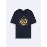 LTB YANESE Erkek Basic Baskılı Sıfır Yaka T-shirt 1225842726089 - Lacivert - M