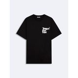 Ltb Yatofo Erkek Kısa Kol Sıfır Yaka Slogan Baskılı T-Shırt 1225842886089 - Siyah