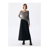 LTB Yuvarlak Yaka İnce Koyu Gri Kadın Sweatshirt M KOYU GRI_12882-SMOKED PEARL 8684073054324