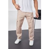 LTC Jeans Erkek Bej Baggy Fit Rahat Kalıp Kargo Pantolon
