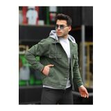 LTC Jeans Erkek Haki Çıkarılabilir Kapüşonlu Oversize Kot Ceket