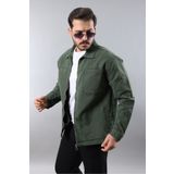 LTC Jeans Erkek Regular Fit Haki Spor Model Fermuarlı Kot Ceket