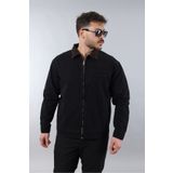 LTC Jeans Erkek Regular Fit Yaka Garni Fermuarlı Siyah Kot Ceket