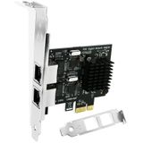 LTERIVER Windows Server, 7, 8.0, 8.1, 10, 11 (32/64) ve Linux için PCI Express 2 Bağlantı Noktalı Gigabit Ethernet Adaptörü, Çift Bağlantı Noktalı Gigabit PCIE Ağ Arabirim Kartı, Realtek RTL811GN