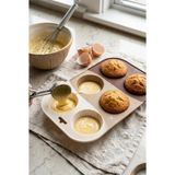 LTG Nova Kahve Rengi 6’lı Silikon Kek Çikolata Kalıbı & Muffin Kabı Pişirme Gereci 16X25 cm