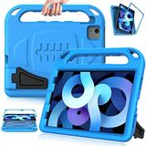 LTROP Yeni iPad Air 4 Kılıfı için Çocuk Kılıfı, iPad Air 4. Nesil Kılıf 10,9 inç, Dahili Ekran Koruyucu, Darbeye Dayanıklı Saplı Stand Kılıf, iPad Air 4 2020 ve iPad Pro 11 inç 2021/2020/2018 için, Mavi