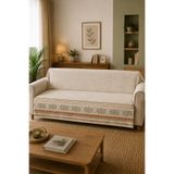LTS HOME Çok Amaçlı Modern Bohem Kadife Koltuk Örtüsü,Çekyat Örtüsü Piknik Örtüsü Masa örtüsü Kaymaz süngerli 165x215