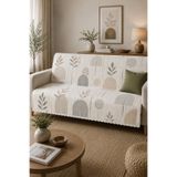 LTS HOME Çok Amaçlı Modern Bohem Kadife Koltuk Örtüsü,Çekyat Örtüsü Piknik Örtüsü Masa örtüsü Kaymaz süngerli 165x217