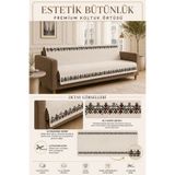 LTS HOME Çok Amaçlı Modern Bohem Kadife Koltuk Örtüsü,Çekyat Örtüsü Piknik Örtüsü Masa örtüsü Kaymaz Süngerli