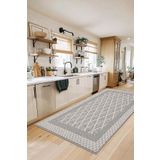 LTS HOME DİJİTAL BASKILI SİSAL DESENLİ Kaymaz Yıkanabilir Modern Renkli Mutfak Halısı Salon Halısı Yolluk