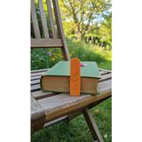 Lu Atelier Özel Seri Polimer Kil Kitap Ayracı | El Yapımı Dal Motifli | Kitap Severler Için Minimalist Hediye - Turuncu