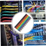 Lü Renkli Kablo Etiketi Seti 6mm Plastik 10 Renk Yeniden Kullanılabilir Kordon Etiketi Fiber Optik ve Elektrik Kabloları Için Kablo Düzenleyici Etiket Klipsleri - 41 Delft Blue