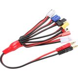 Lua 8'i 1 Arada Lipo Pil Şarj Kablosu, 4mm Banana Plug - T-Dean + XT60 Plug + Ec3 Plug + Futaba + Jst Plug + Tamiya + Trx + Imax B6 Şarj Cihazı Için Iki Dıy Çıplak Tel Set Kiti Çoklu Şarj Kabloları