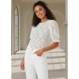 Luana Aneta-Bluz Dantelli - Beyaz - S - M