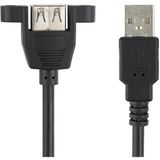 Luantic 8748 1.5 Metre Usb Dişi Erkek Panel Tipi Data Uzatma Kablosu Parazit önleyici filtreli 2xAWG24 2xAWG28 12Mbps ileetişim hızı
