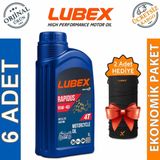 Lubex Rapidus 20W-40 1 Lt 6'lı 4 Zamanlı Motosiklet Yağı