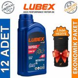 Lubex Rapidus 20W-50 1 Lt 12'li 4 Zamanlı Motosiklet Yağı