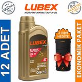 Lubex Rapidus FS 10W-40 1 Lt 12'li 4 Zamanlı Motosiklet Yağı